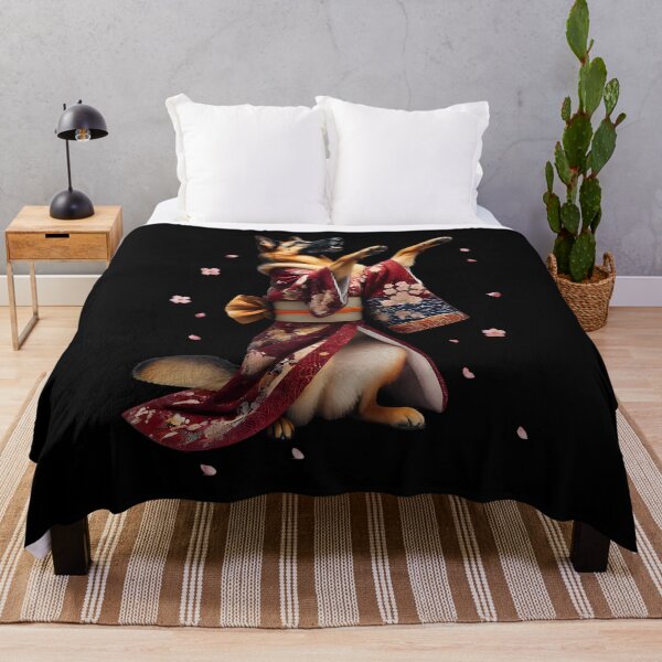 Artikelvorschau, Deutscher Schäferhund Japanische Kunst Kimono Harajuku Hundeliebhaber entworfen und verkauft von Kimberley King Art King Art.