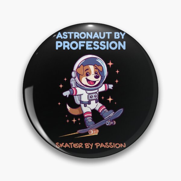 Item preview, Astronaut Dog Skater – Cute Space Skateboarding Doggo designed and sold by TR-Artistry.