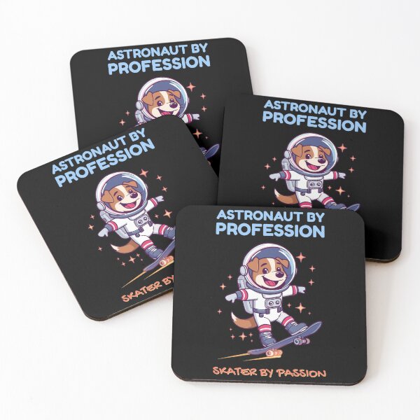Item preview, Astronaut Dog Skater – Cute Space Skateboarding Doggo designed and sold by TR-Artistry.