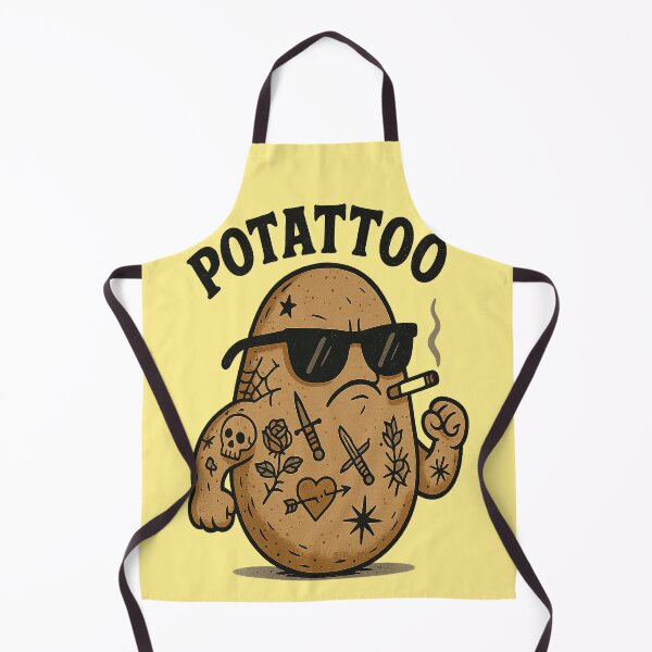 Item preview, POTATTOO – Funny Tattooed Potato Gangster Cartoon designed and sold by NuvireDesigns.