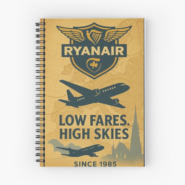Artikelvorschau, Ryanair Vintage Poster Niedrige Tarife, hoher Himmel entworfen und verkauft von Skyframe Aviation.