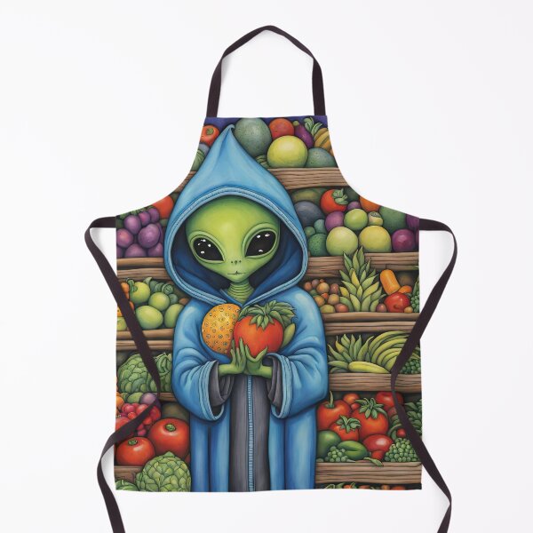 Item preview, Alien as a Market trader wearing a hoodie selling exotic fruit and veg from a market stall designed and sold by Colin Bentham.