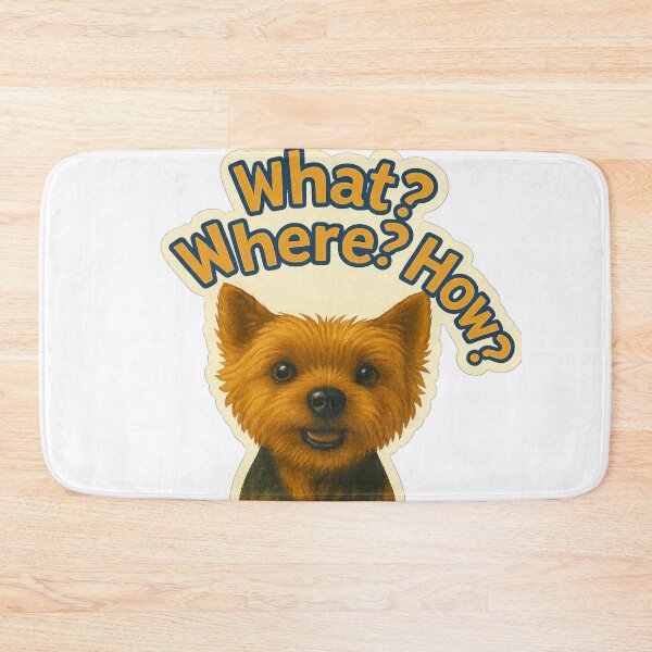 Item preview, What? Where? How? – funny dog sticker designed and sold by Boldolka.