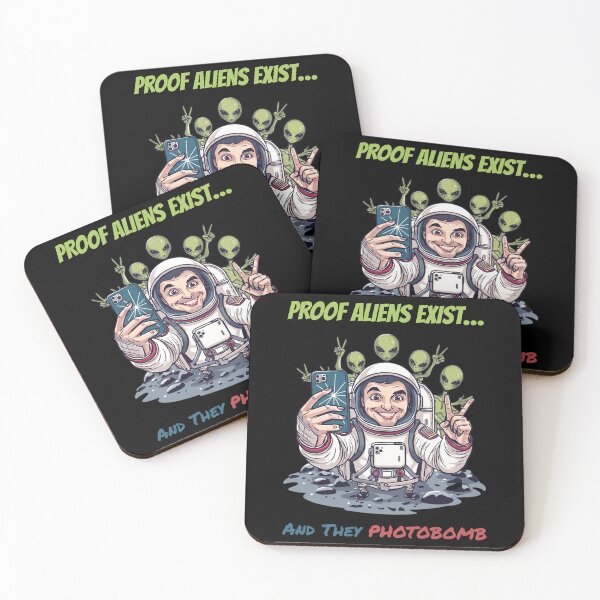 Item preview, Alien Photobomb – Funny Astronaut Selfie with Aliens designed and sold by TR-Artistry.