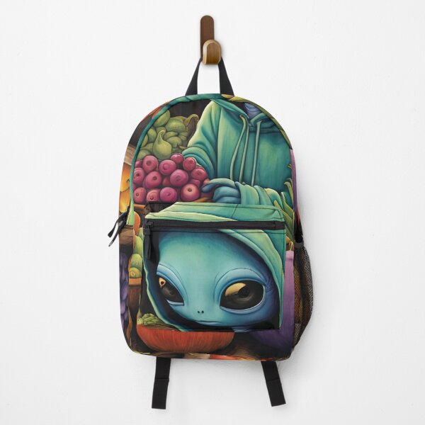 Item preview, Alien as a Market trader wearing a hoodie selling exotic fruit and veg from a market stall designed and sold by Colin Bentham.