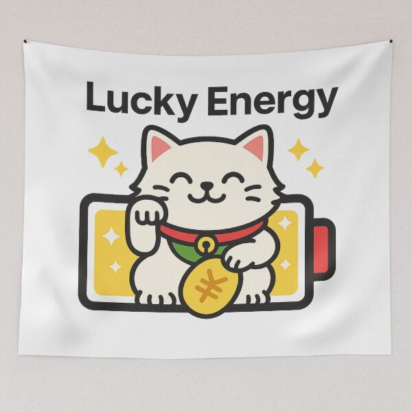 Item preview, Lucky Cat Energy Battery designed and sold by Siamcatshop.