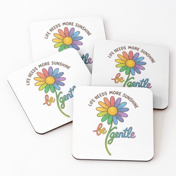 Item preview, Be Gentle Rainbow Flower – Life Needs More Sunshine Positivity Design designed and sold by inkoutninja.