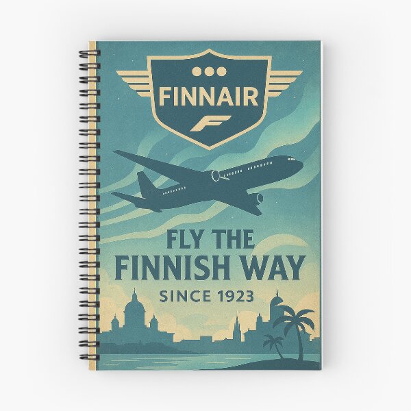 Item preview, Finnair Vintage Poster Fly the Finnish Way designed and sold by Skyframe Aviation.