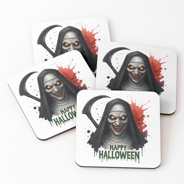 Item preview, Scary Evil Nun with Scythe – Creepy Halloween Horror Artwork designed and sold by Trendora Studio.