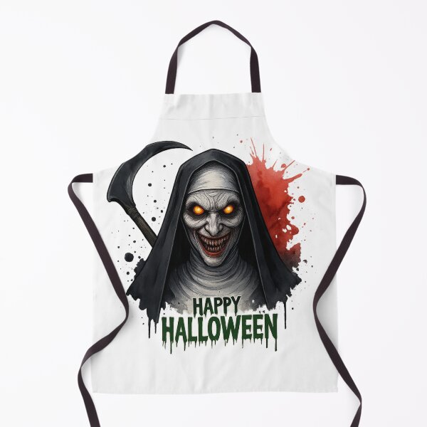 Item preview, Scary Evil Nun with Scythe – Creepy Halloween Horror Artwork designed and sold by Trendora Studio.