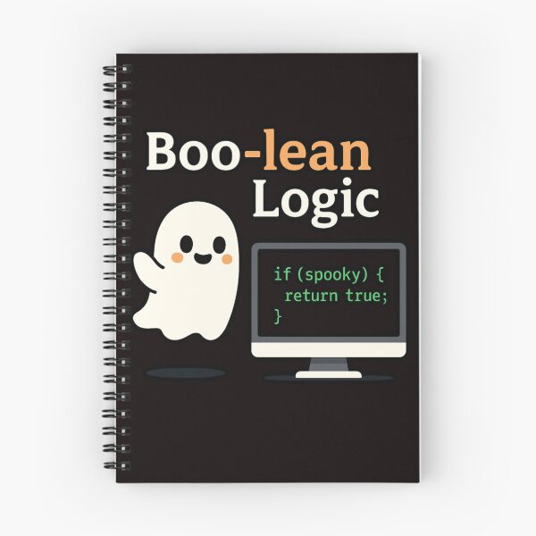 Item preview, Boo-lean Logic – Funny Geeky Ghost Coding Design designed and sold by FrameFlow.