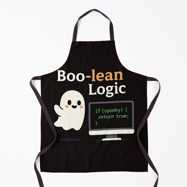 Item preview, Boo-lean Logic – Funny Geeky Ghost Coding Design designed and sold by FrameFlow.