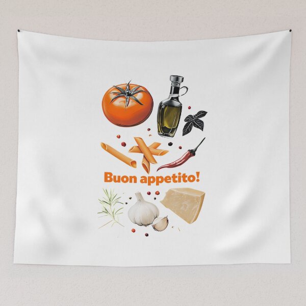 Item preview, Buon Appetito – Italian Kitchen Art Print designed and sold by GoxyVision.