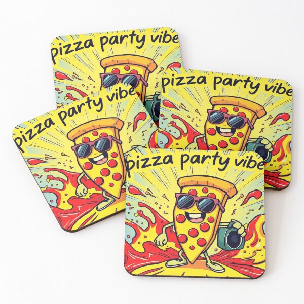 Artikelvorschau, Pizza-Party-Vibes – Funky Food entworfen und verkauft von InkspiredCreation.