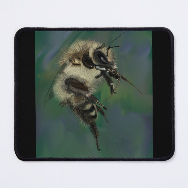 Item preview, Signed Art Print: Bee with blurred background designed and sold by Waubamik Perry.
