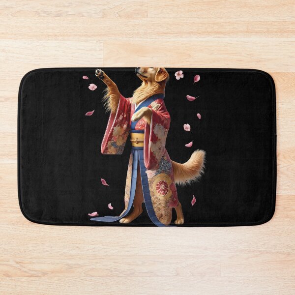 Artikelvorschau, Golden Retriever Japanischer Kunst-Kimono Harajuku Hundeliebhaber entworfen und verkauft von Kimberley King Art King Art.