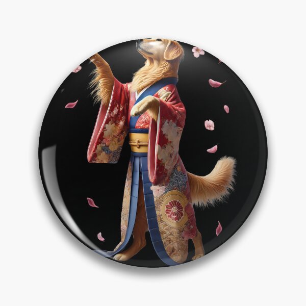 Artikelvorschau, Golden Retriever Japanischer Kunst-Kimono Harajuku Hundeliebhaber entworfen und verkauft von Kimberley King Art King Art.