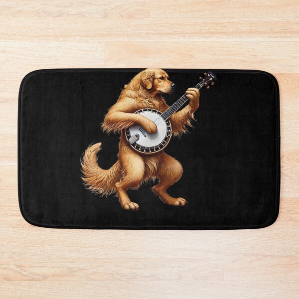 Item preview, Golden Retriever Playing Banjo Player Dog Lover designed and sold by Kimberley King Art  King Art.