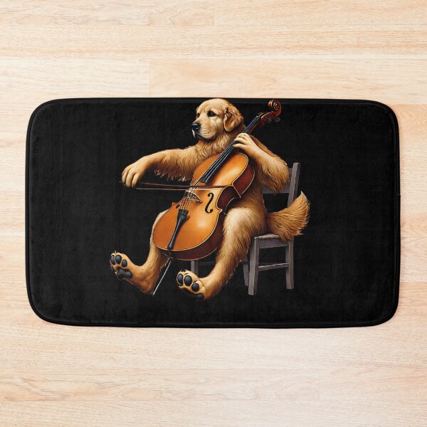 Item preview, Golden Retriever Playing Cello Player Dog Lover designed and sold by Kimberley King Art  King Art.