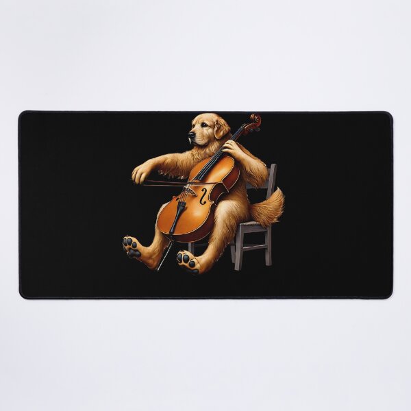 Item preview, Golden Retriever Playing Cello Player Dog Lover designed and sold by Kimberley King Art  King Art.