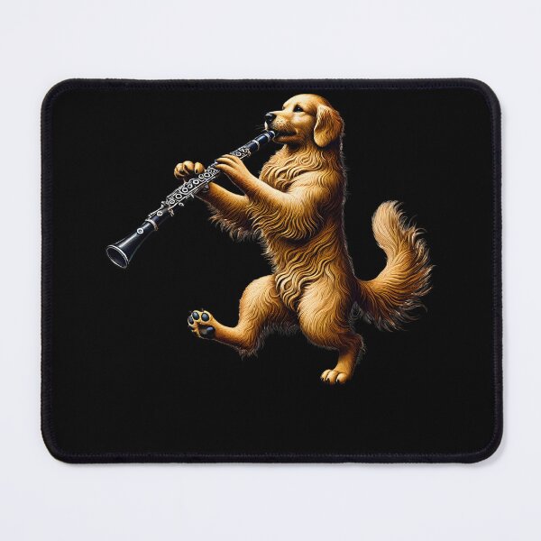 Item preview, Golden Retriever Playing Clarinet Player Dog Lover designed and sold by Kimberley King Art King Art.