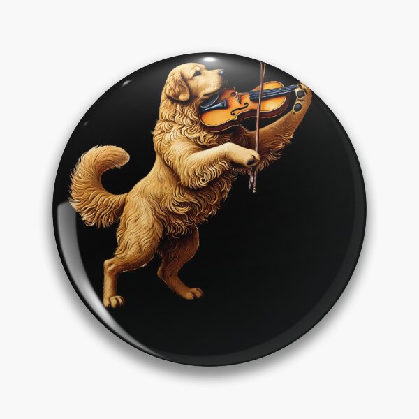 Item preview, Golden Retriever Playing Fiddle Player Dog Lover designed and sold by Kimberley King Art  King Art.