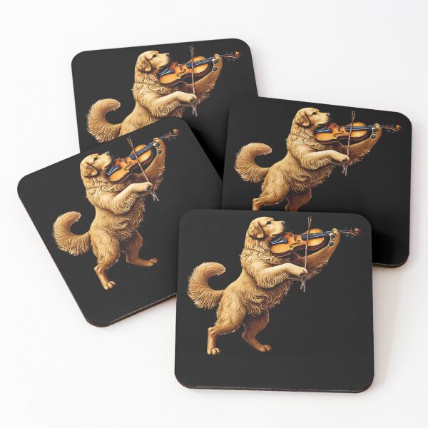 Item preview, Golden Retriever Playing Fiddle Player Dog Lover designed and sold by Kimberley King Art  King Art.