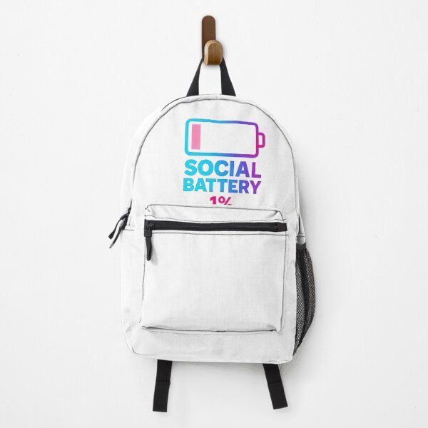 Item preview, Social Battery 1% – Funny Introvert Quote Design designed and sold by RouniBoutique.