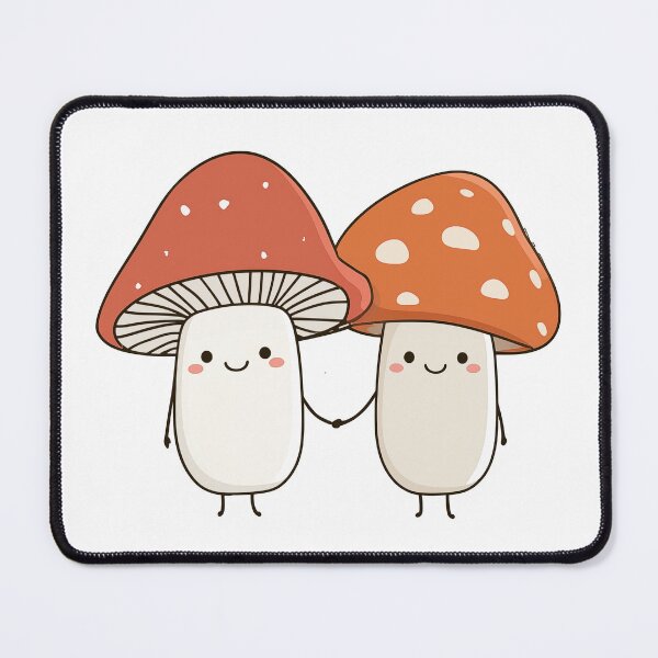 Item preview, Cute mushrooms holding hands designed and sold by Baart72.