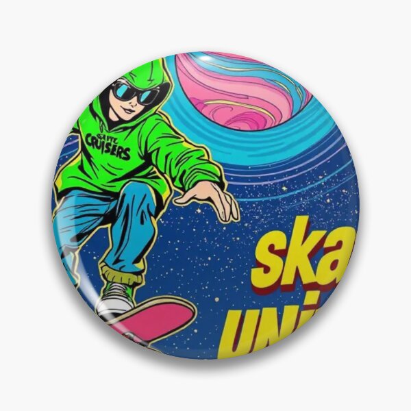 Item preview, Skate the Universe - Funky Cosmic Skateboard T-Shirt 2025 designed and sold by InkspiredCreation.