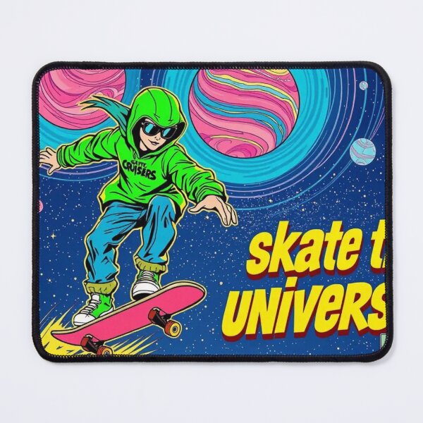Item preview, Skate the Universe - Funky Cosmic Skateboard T-Shirt 2025 designed and sold by InkspiredCreation.