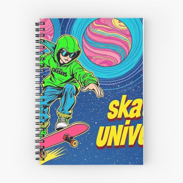 Item preview, Skate the Universe - Funky Cosmic Skateboard T-Shirt 2025 designed and sold by InkspiredCreation.