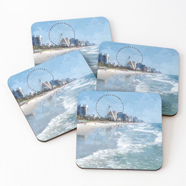Item preview, Peaceful Watercolor Beach Scene in Myrtle Beach designed and sold by daila70.