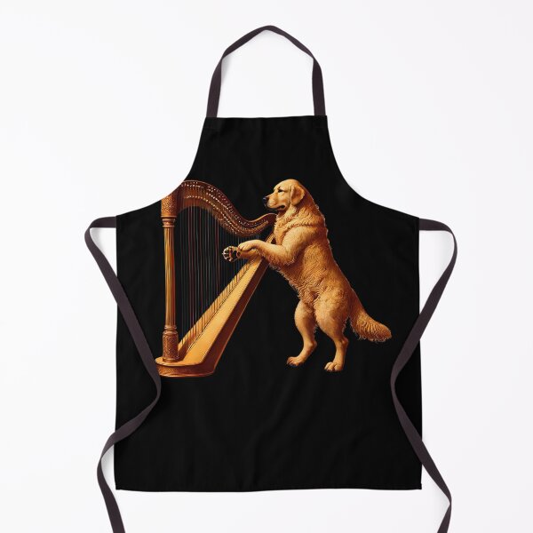 Item preview, Golden Retriever Playing Harp Player Dog Lover designed and sold by Kimberley King Art King Art.