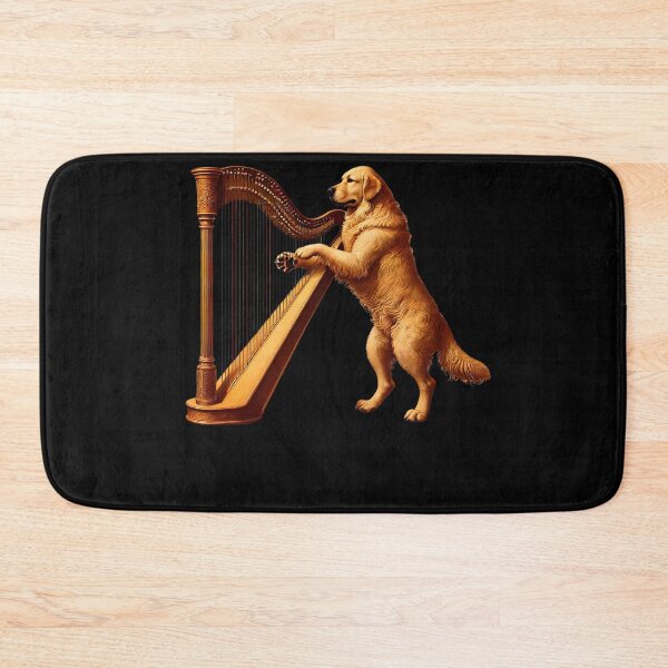 Item preview, Golden Retriever Playing Harp Player Dog Lover designed and sold by Kimberley King Art  King Art.