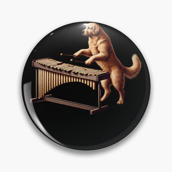 Item preview, Golden Retriever Playing Marimba Player Dog Lover designed and sold by Kimberley King Art  King Art.