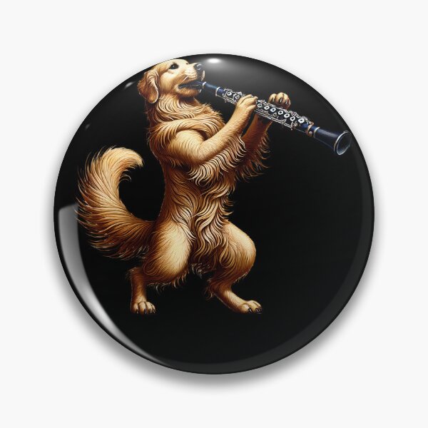 Item preview, Golden Retriever Playing Oboe Player Dog Lover designed and sold by Kimberley King Art  King Art.