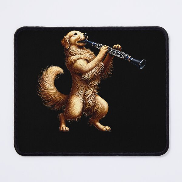 Item preview, Golden Retriever Playing Oboe Player Dog Lover designed and sold by Kimberley King Art  King Art.