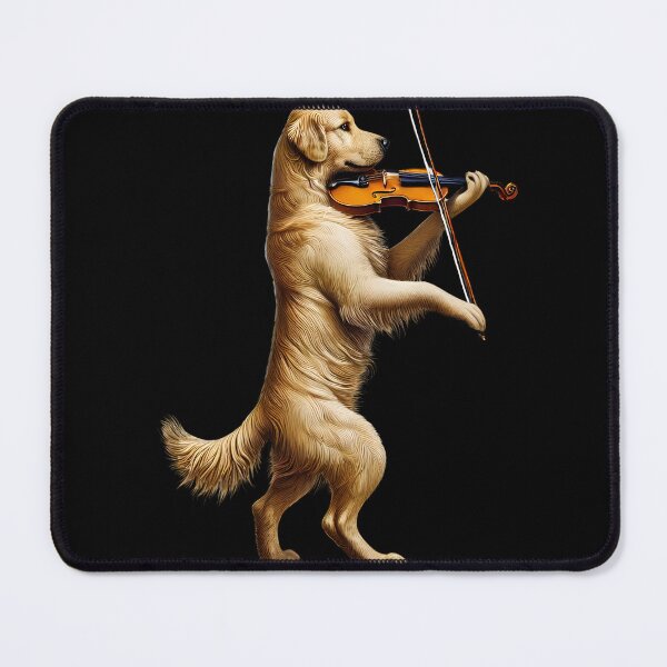 Item preview, Golden Retriever Playing Violin Player Dog Lover designed and sold by Kimberley King Art  King Art.