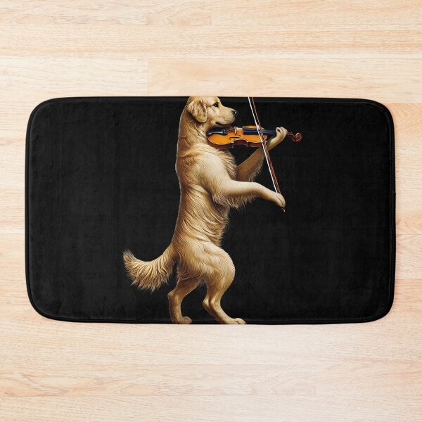 Item preview, Golden Retriever Playing Violin Player Dog Lover designed and sold by Kimberley King Art  King Art.