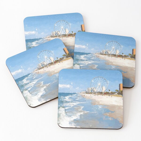 Item preview, Watercolor Style View of Myrtle Beach with SkyWheel designed and sold by daila70.