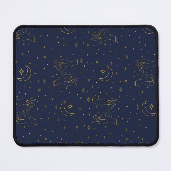 Item preview, Mystical Celestial Seamless Design – Hands, Stars & Moons designed and sold by smeraldosecrets.
