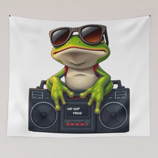 Item preview, Hip-Hop Frog Character Illustration designed and sold by Iuqiune.