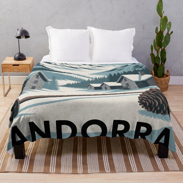 Item preview, Andorra: Vintage Pyrenees Mountains & Alpine Villages designed and sold by LSVart.