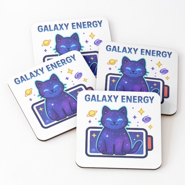 Item preview, Galaxy Cat Energy Battery designed and sold by Siamcatshop.