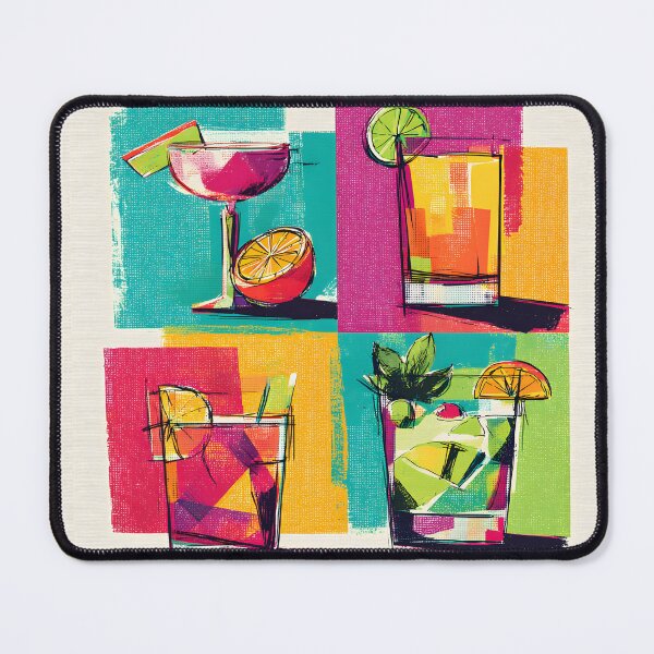Item preview, Celebrate Cocktails in Motion - A Vibrant Abstract Fusion of Color Geometry and Refreshing Energy designed and sold by OlfactoART Studio.