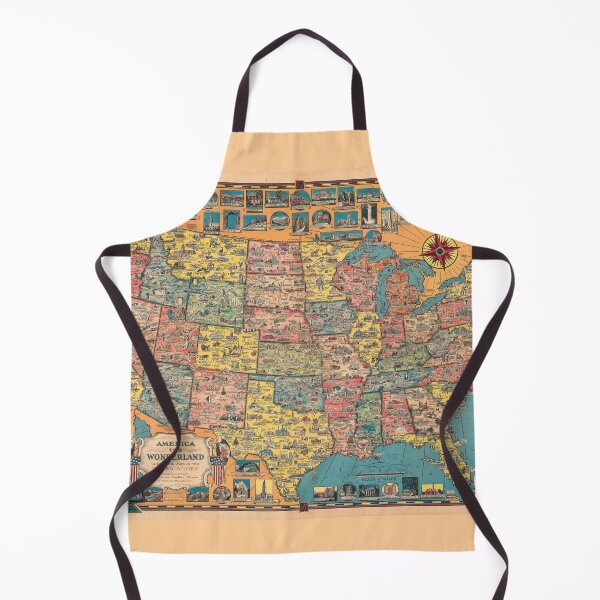 Item preview, Vintage Pictorial Map of the USA designed and sold by PetsArt.