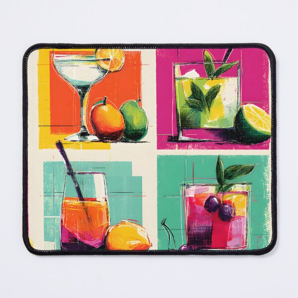 Item preview, Raise a Toast to Color - A Vibrant Abstract Celebration of Cocktails Fruits and Festive Energy designed and sold by OlfactoART Studio.