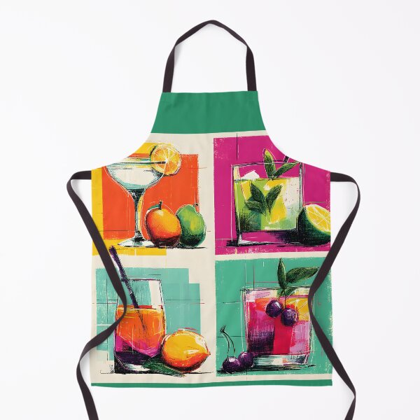 Item preview, Raise a Toast to Color - A Vibrant Abstract Celebration of Cocktails Fruits and Festive Energy designed and sold by OlfactoART Studio.