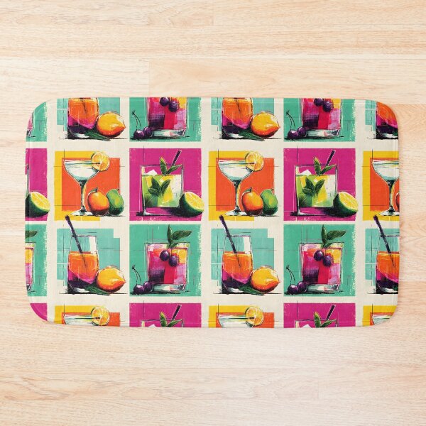 Item preview, Raise a Toast to Color - A Vibrant Abstract Celebration of Cocktails Fruits and Festive Energy designed and sold by OlfactoART Studio.
